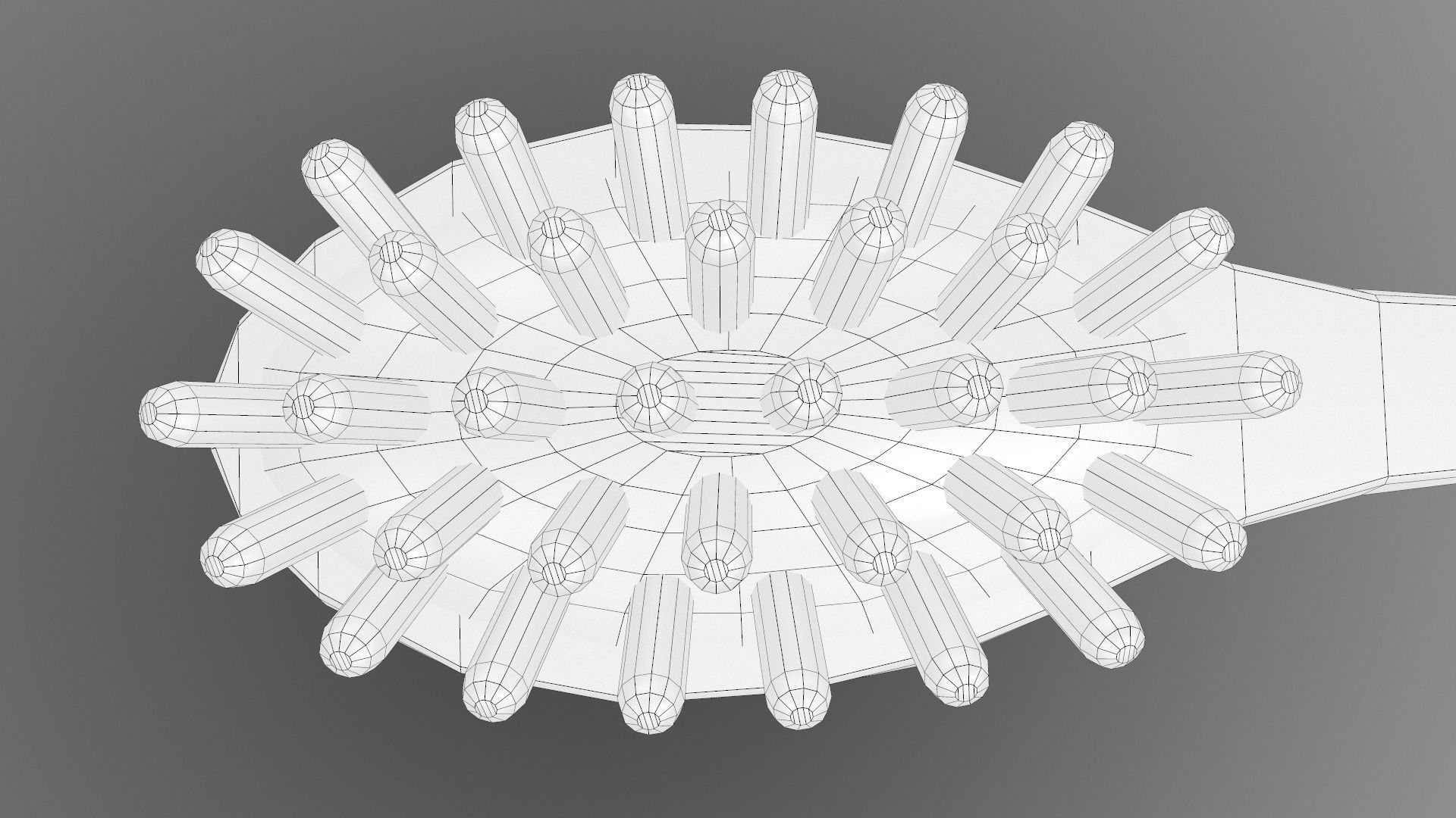 Massage Comb Low-poly 3D model_37