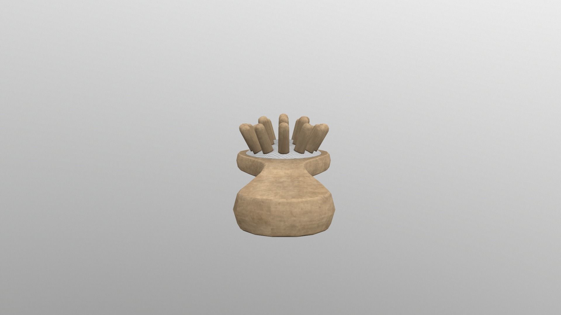 Massage Comb Low-poly 3D model_6