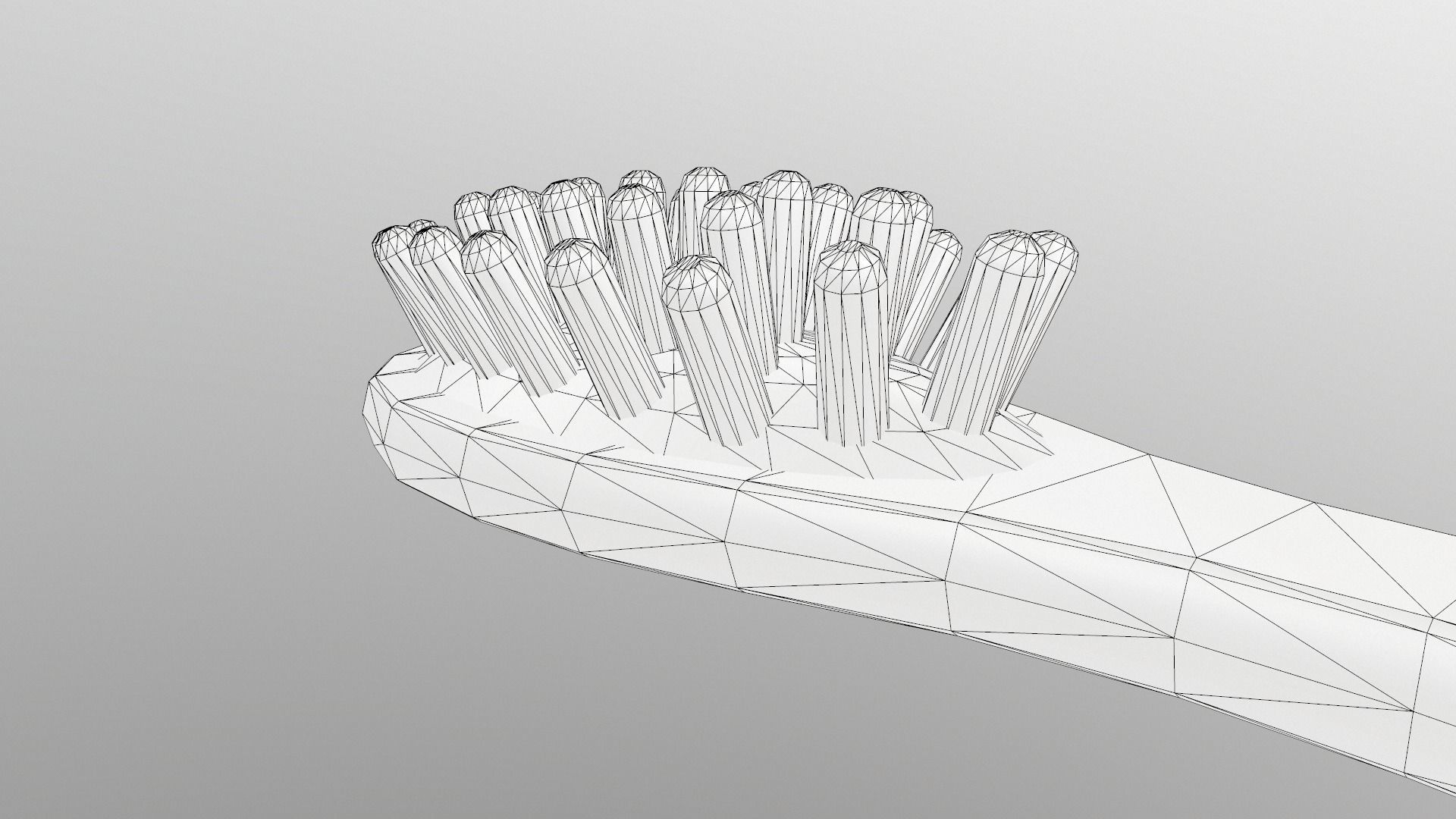 Massage Comb Low-poly 3D model_49