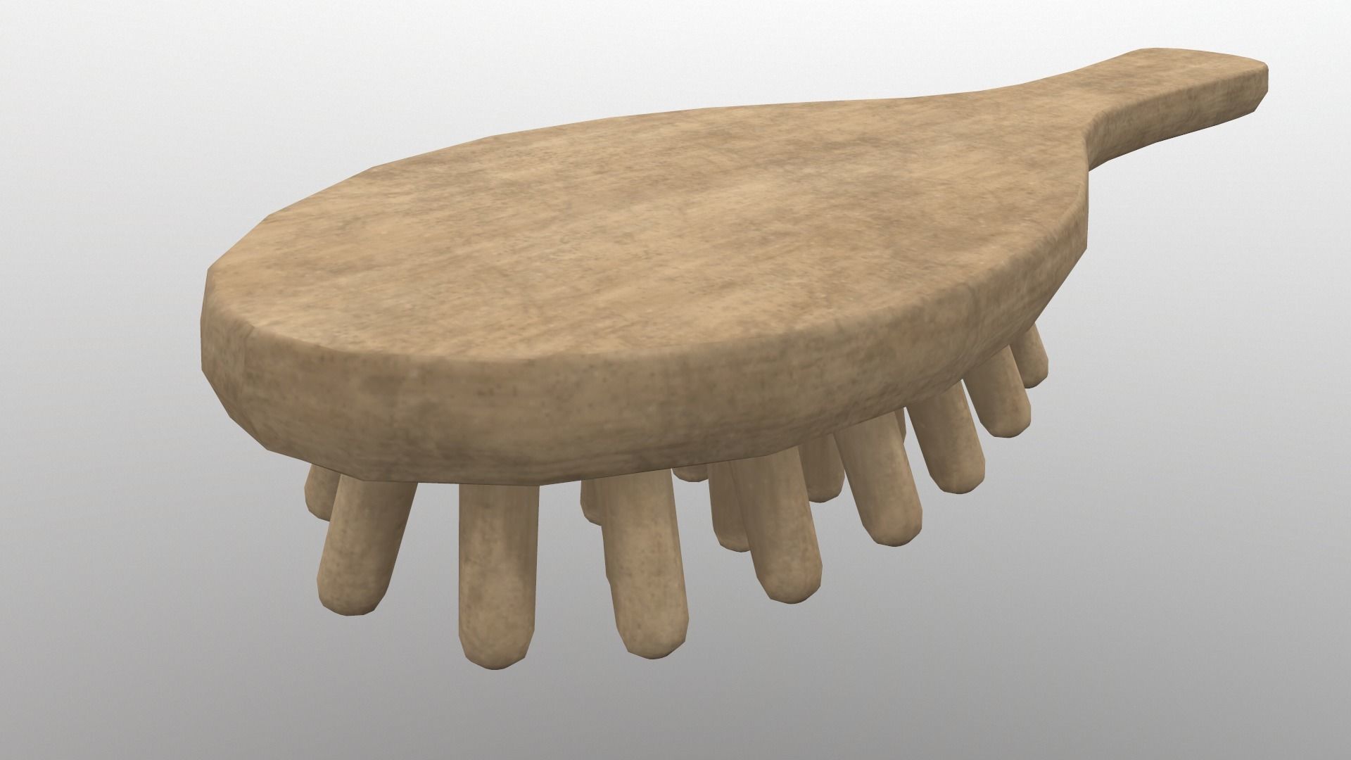 Massage Comb Low-poly 3D model_13