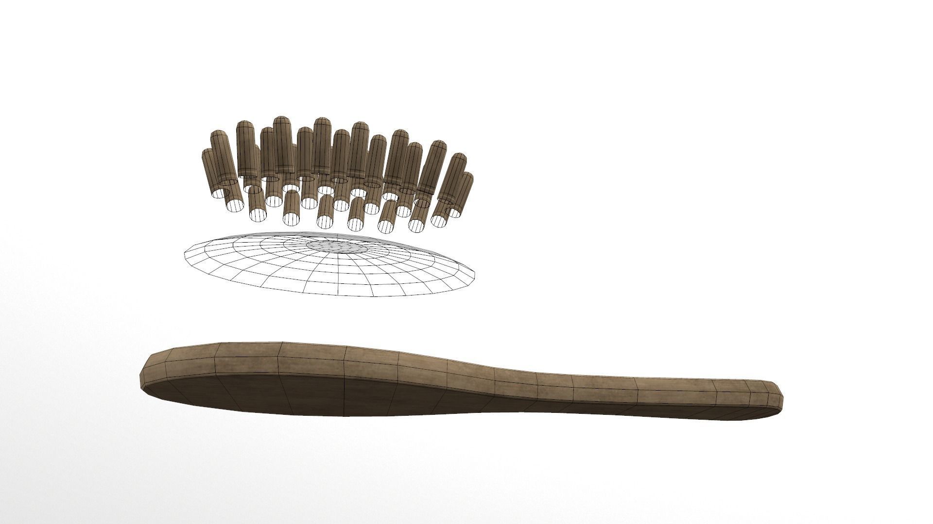 Massage Comb Low-poly 3D model_57