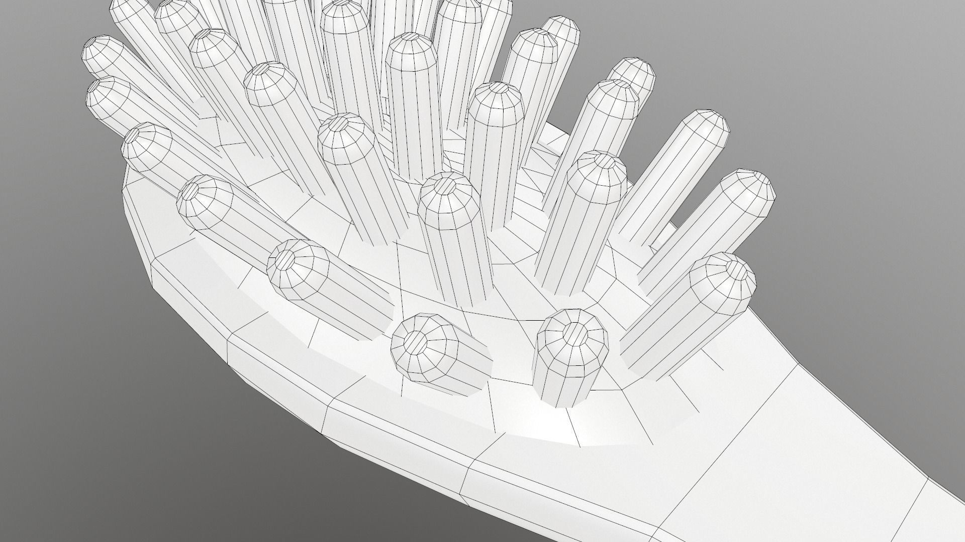 Massage Comb Low-poly 3D model_39