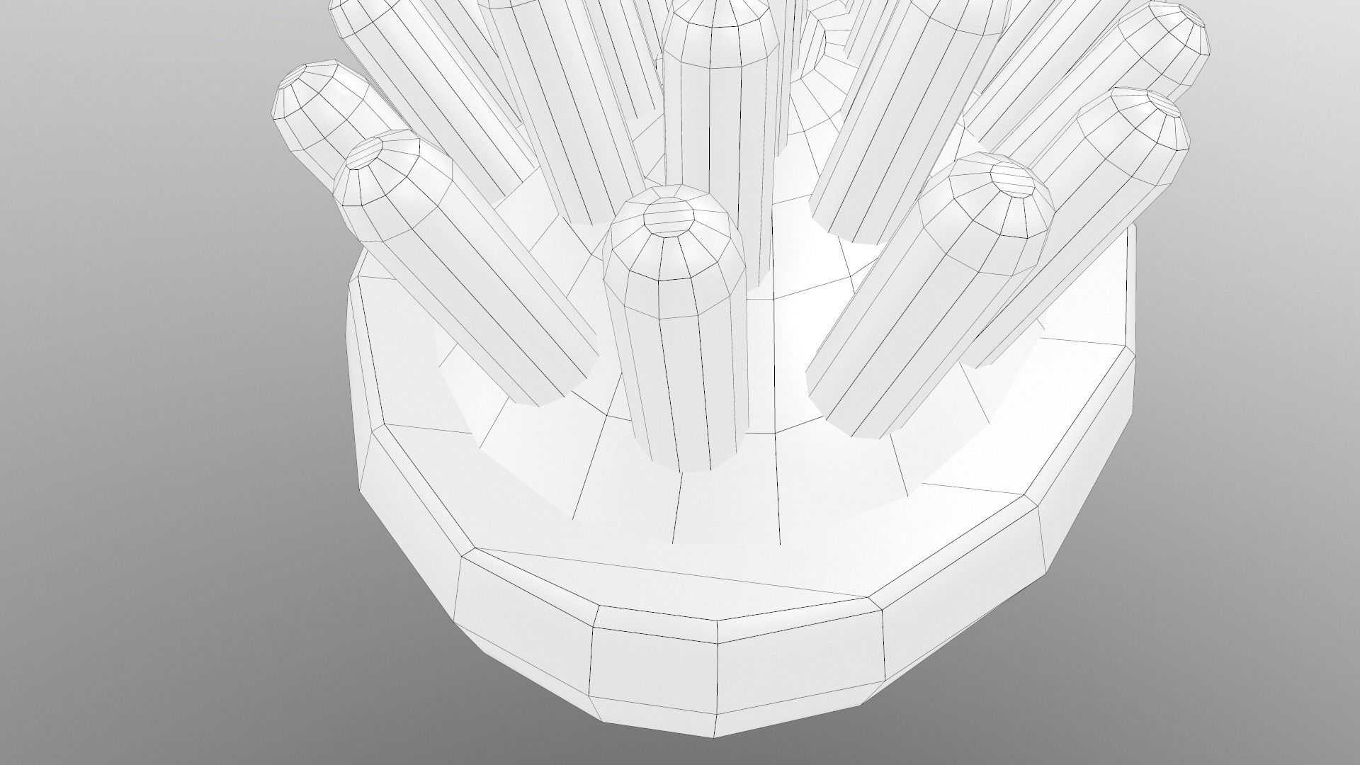 Massage Comb Low-poly 3D model_38