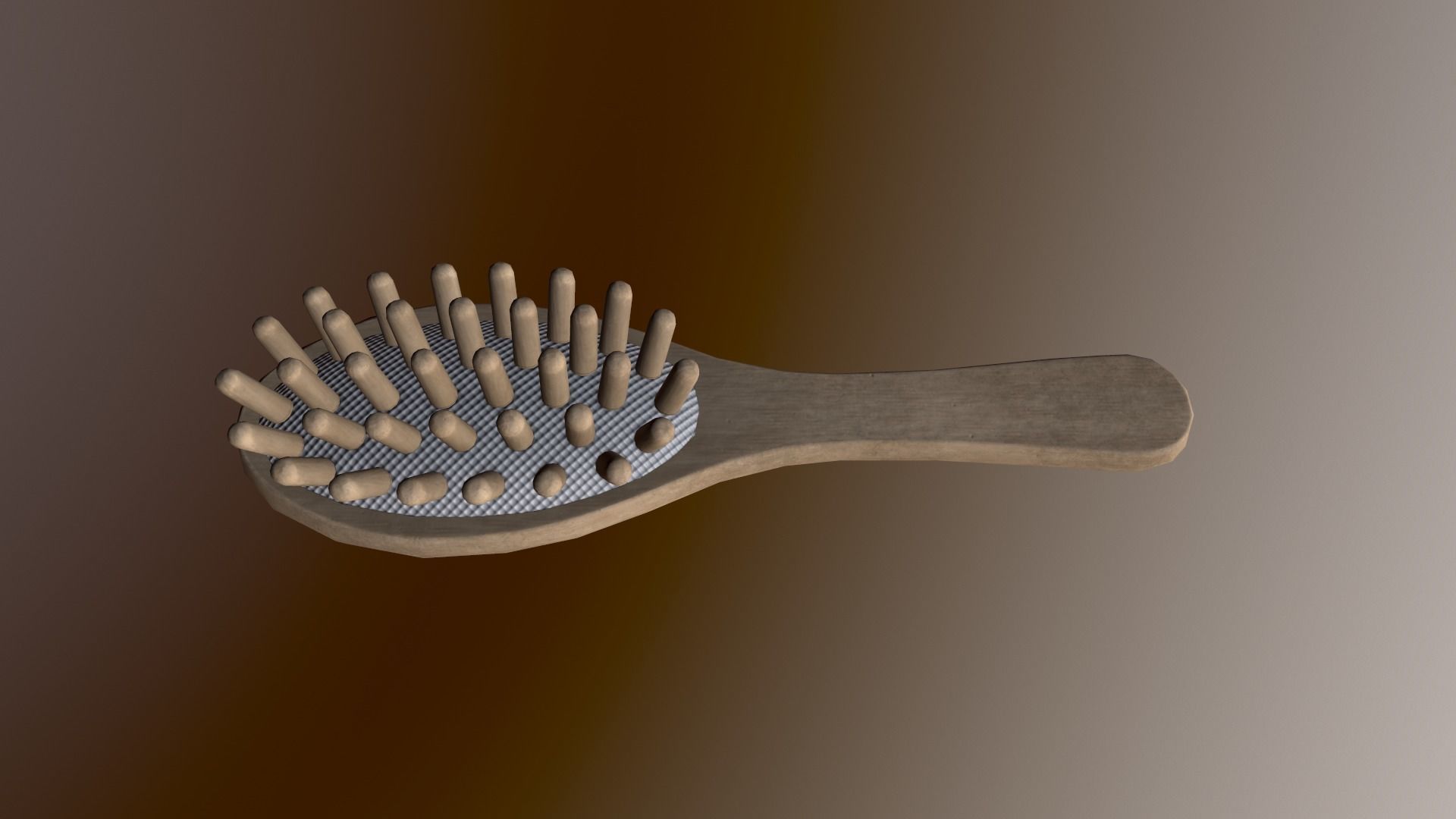 Massage Comb Low-poly 3D model_17