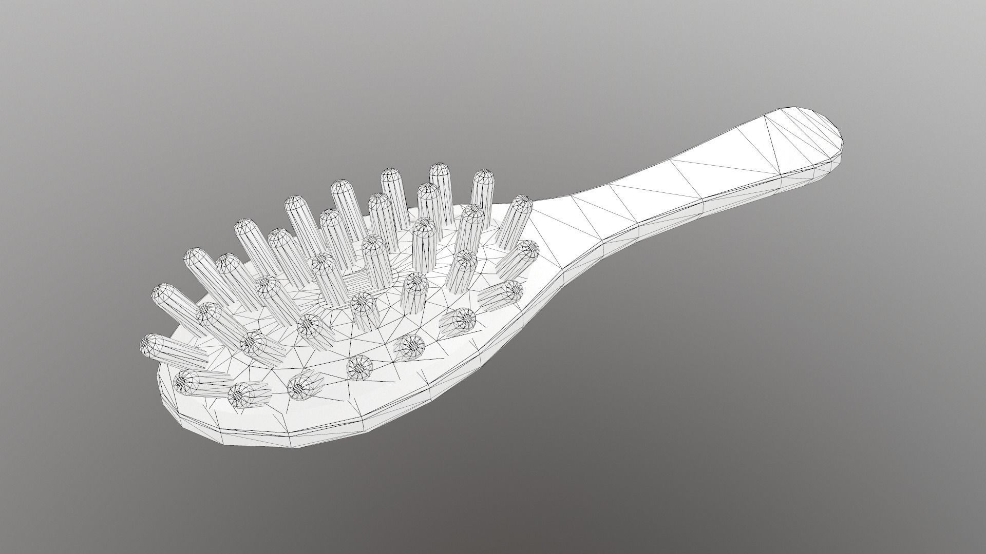 Massage Comb Low-poly 3D model_46