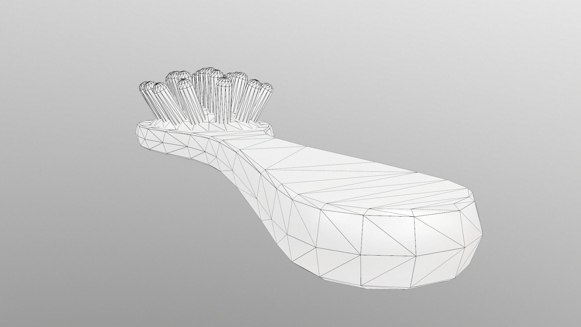Massage Comb Low-poly 3D model_50