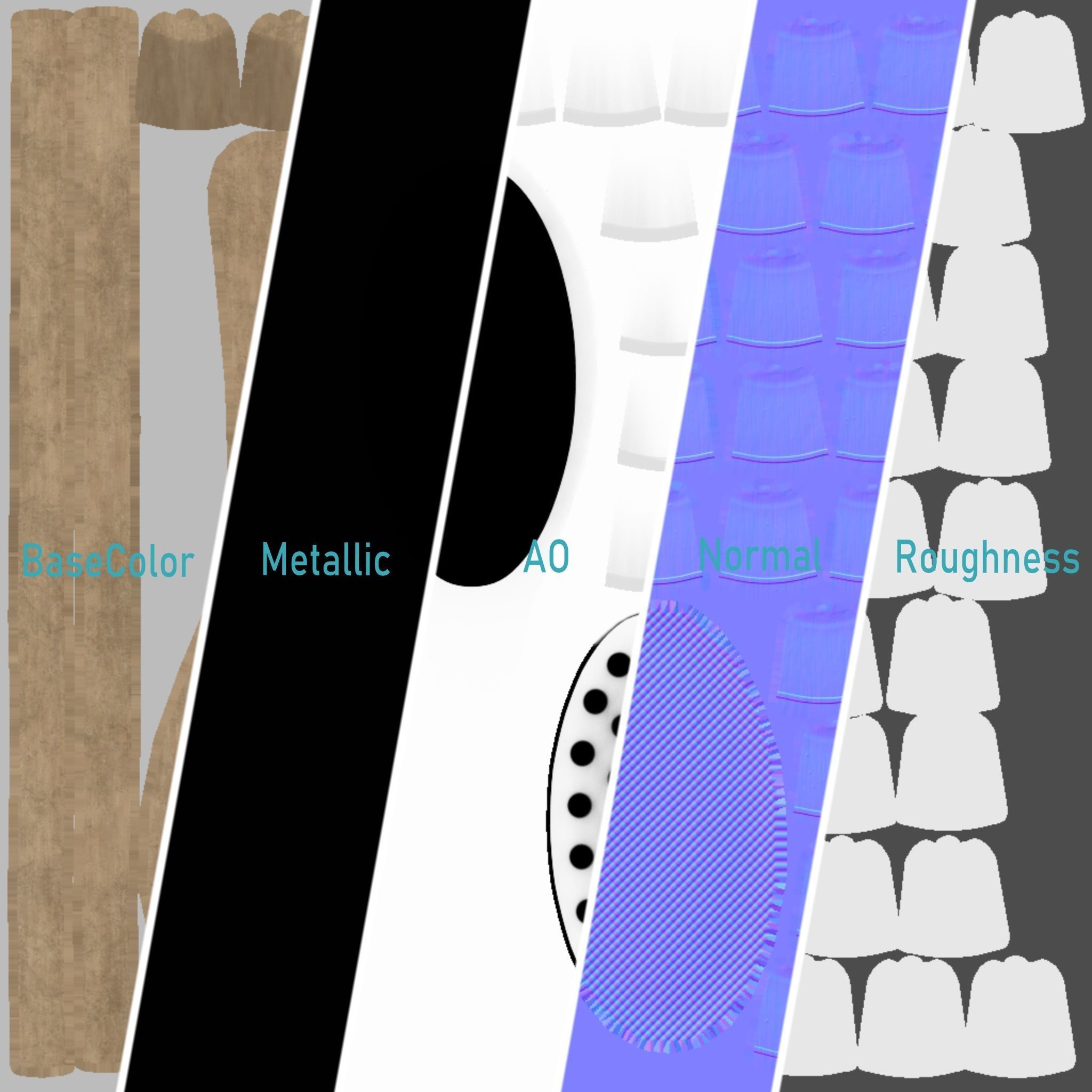 Massage Comb Low-poly 3D model_58