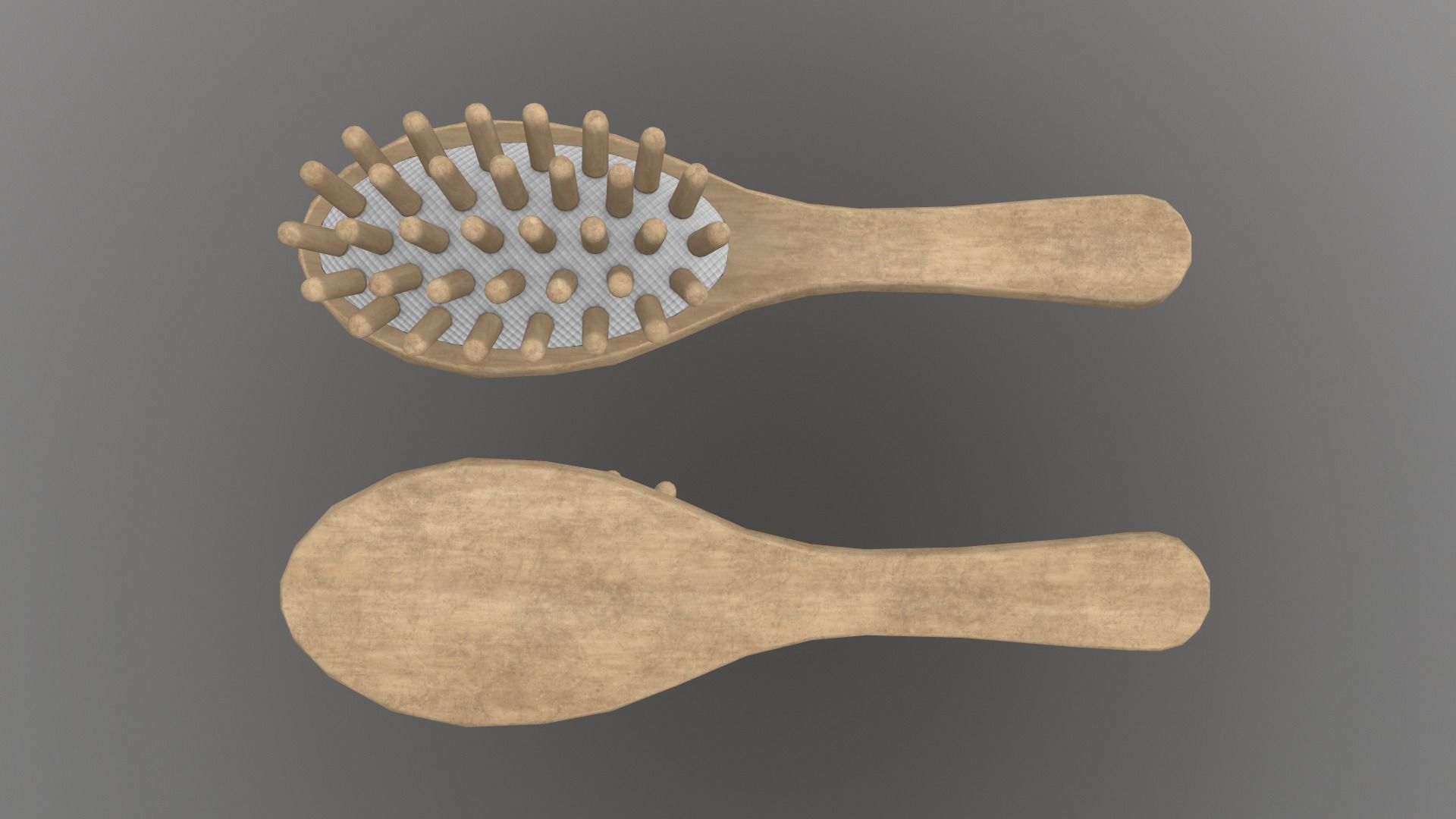 Massage Comb Low-poly 3D model_3