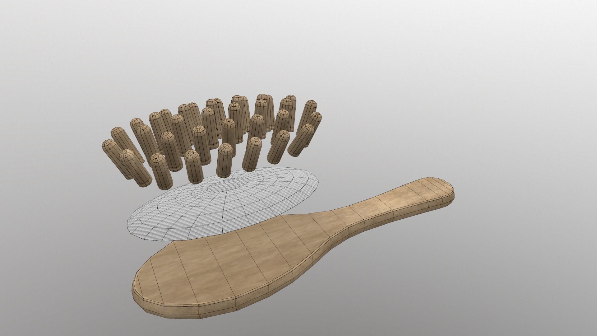 Massage Comb Low-poly 3D model_56