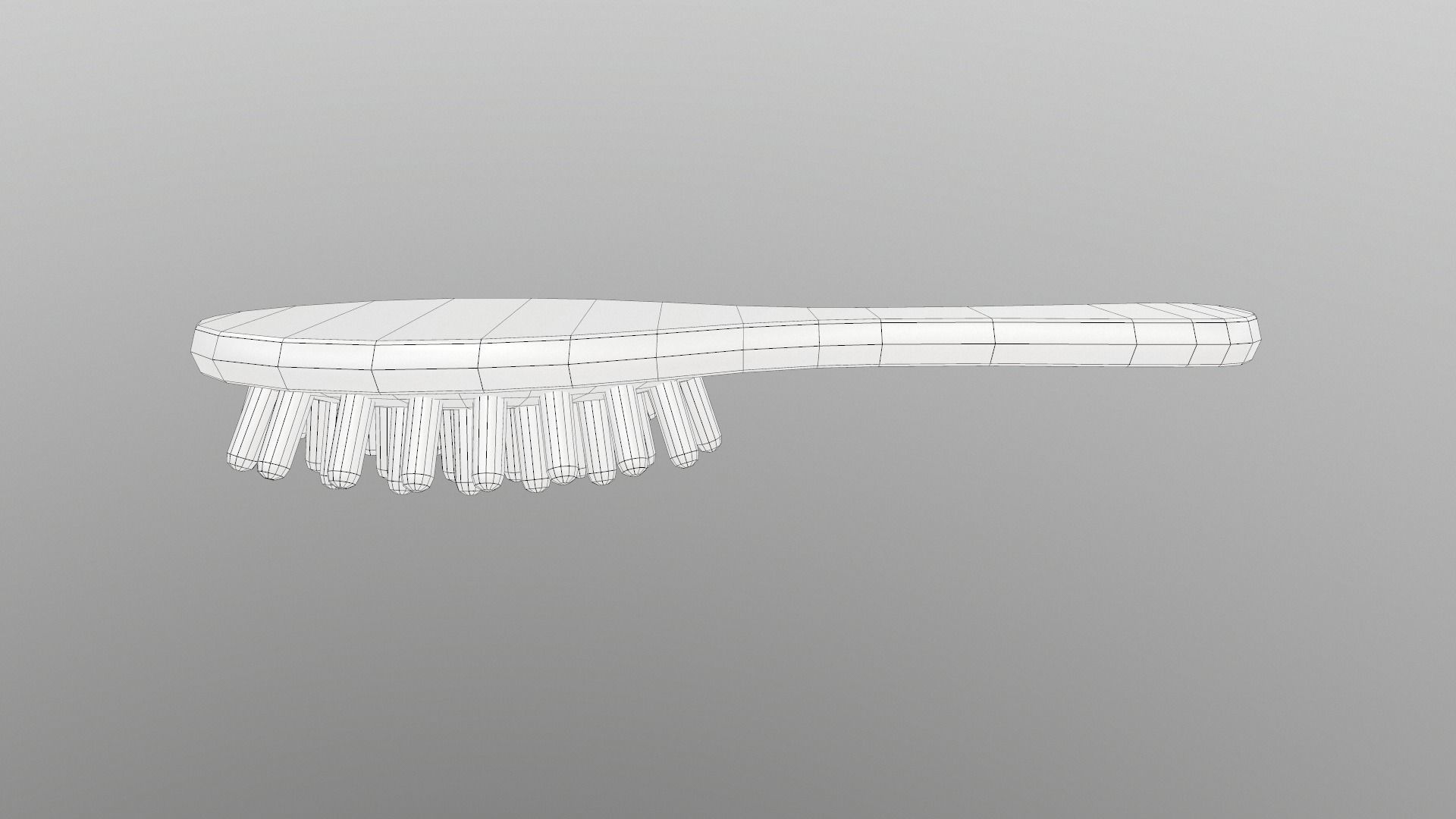 Massage Comb Low-poly 3D model_43