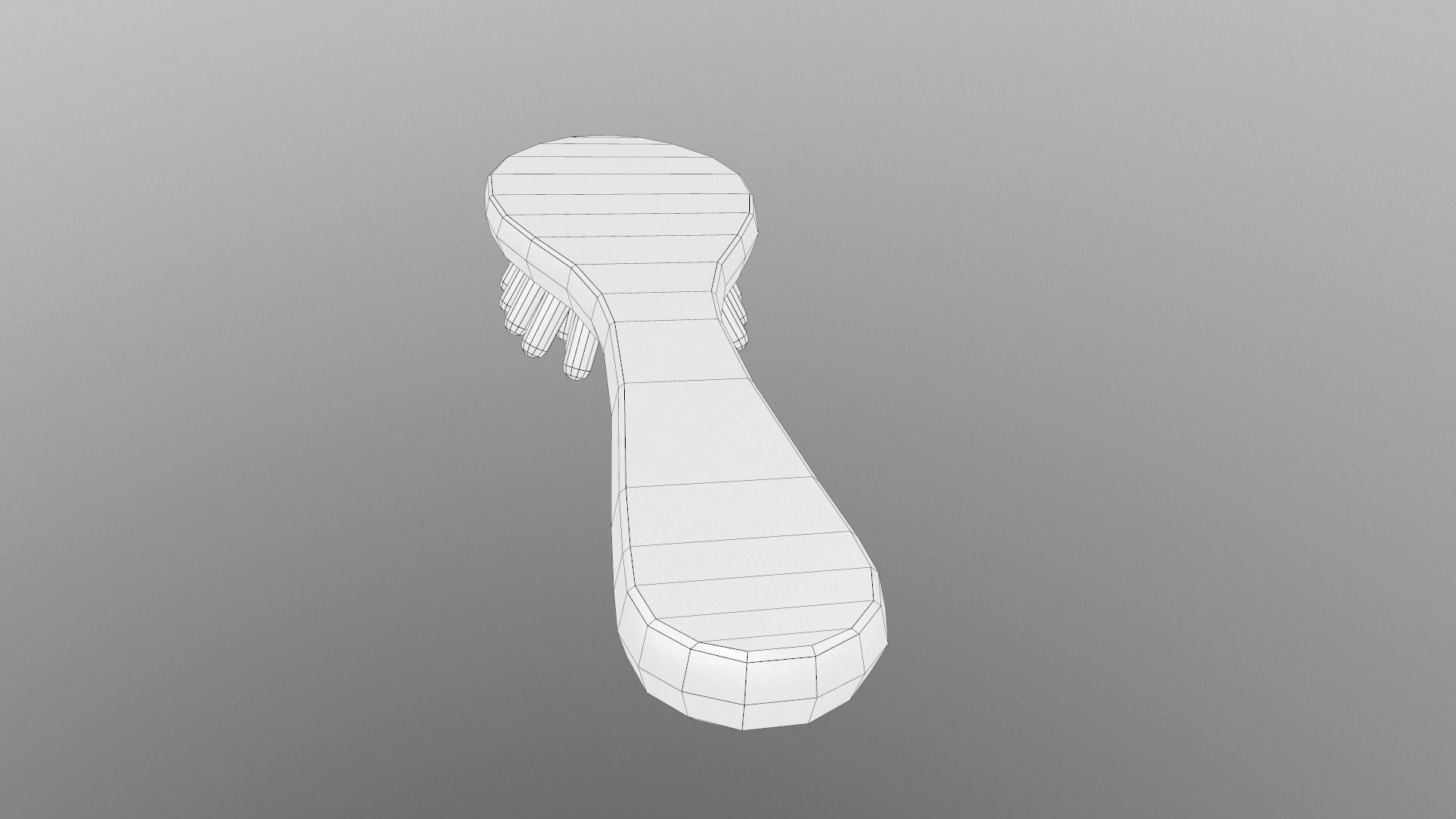 Massage Comb Low-poly 3D model_41