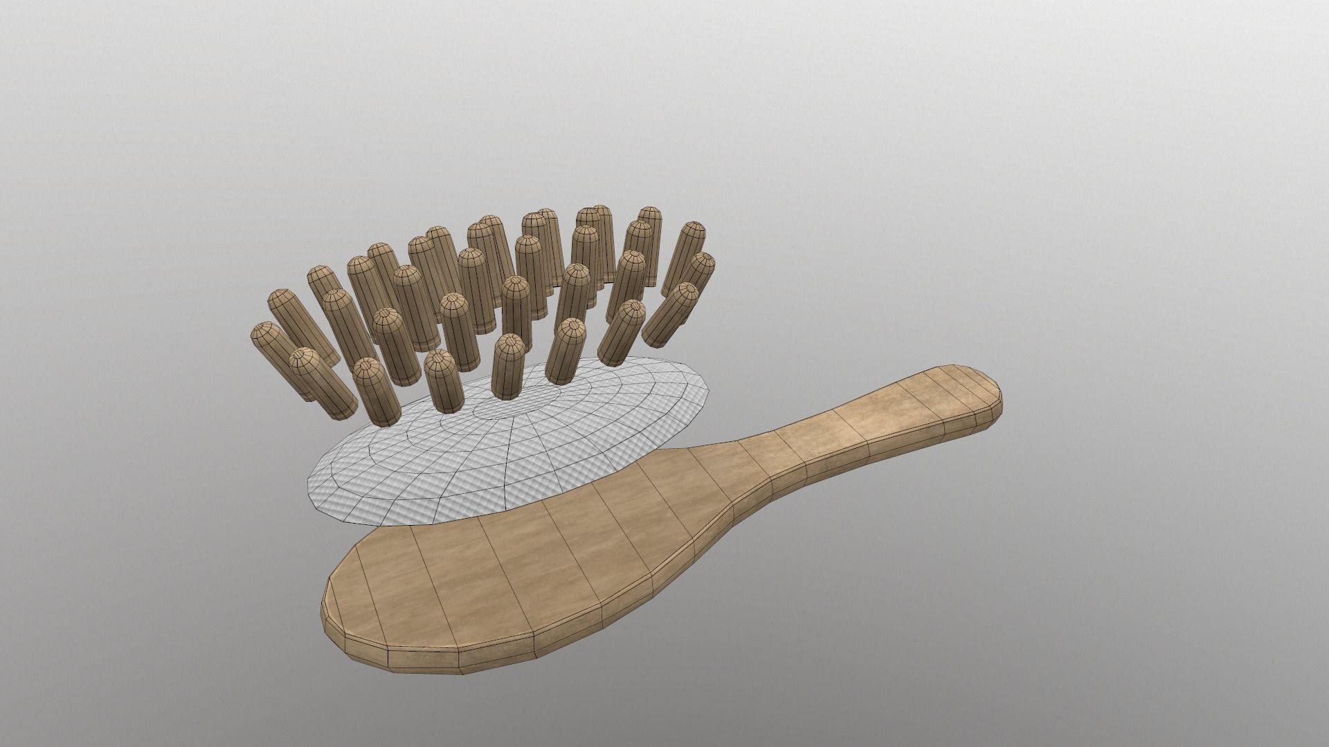 Massage Comb Low-poly 3D model_55