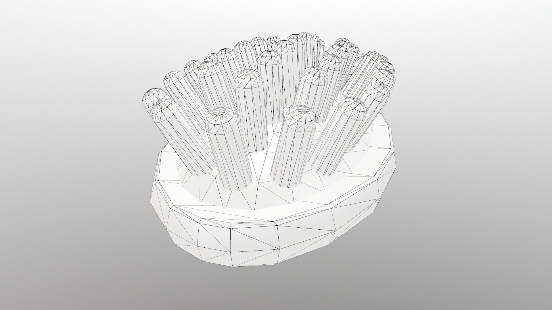 Massage Comb Low-poly 3D model_48
