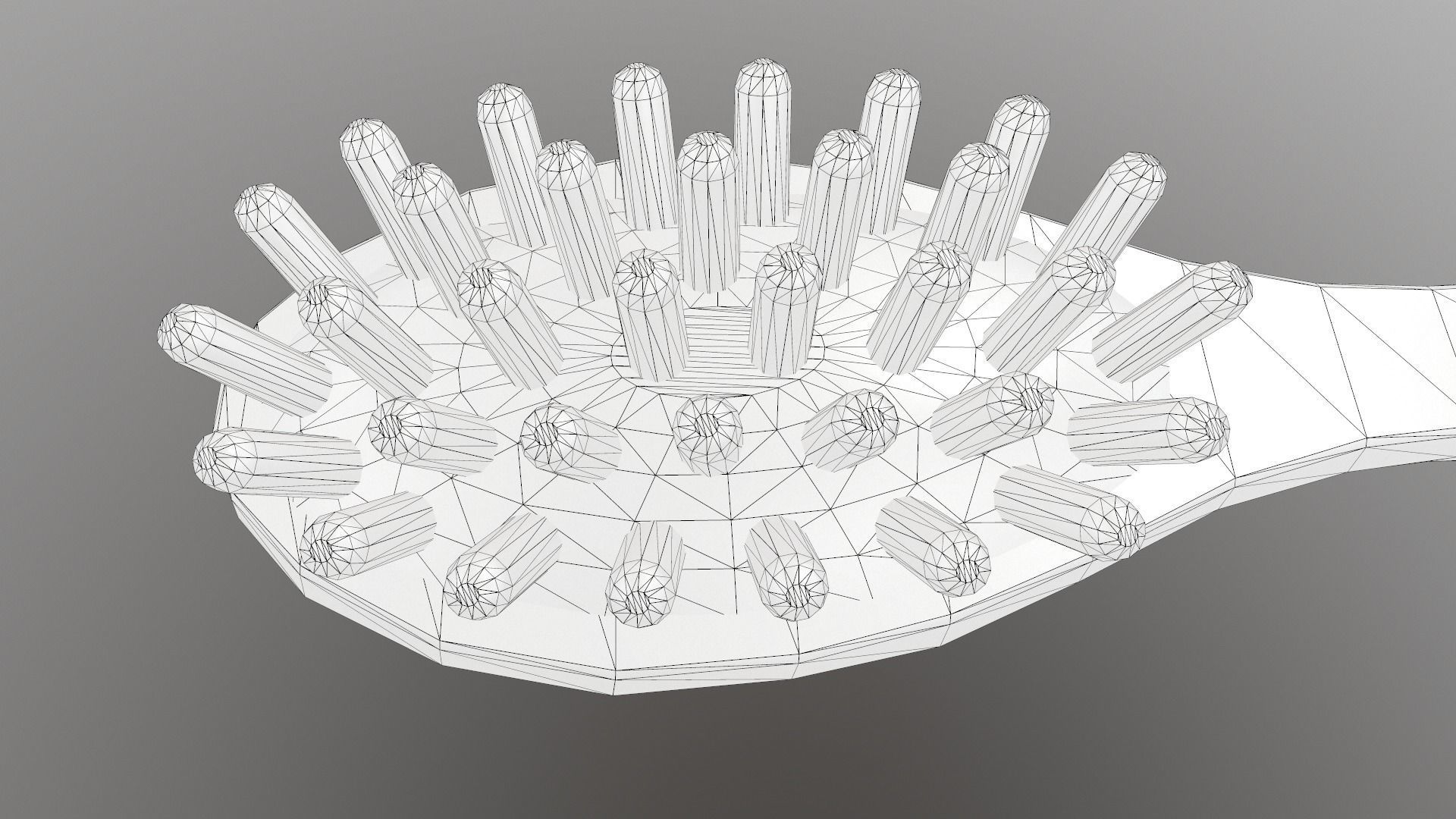Massage Comb Low-poly 3D model_47