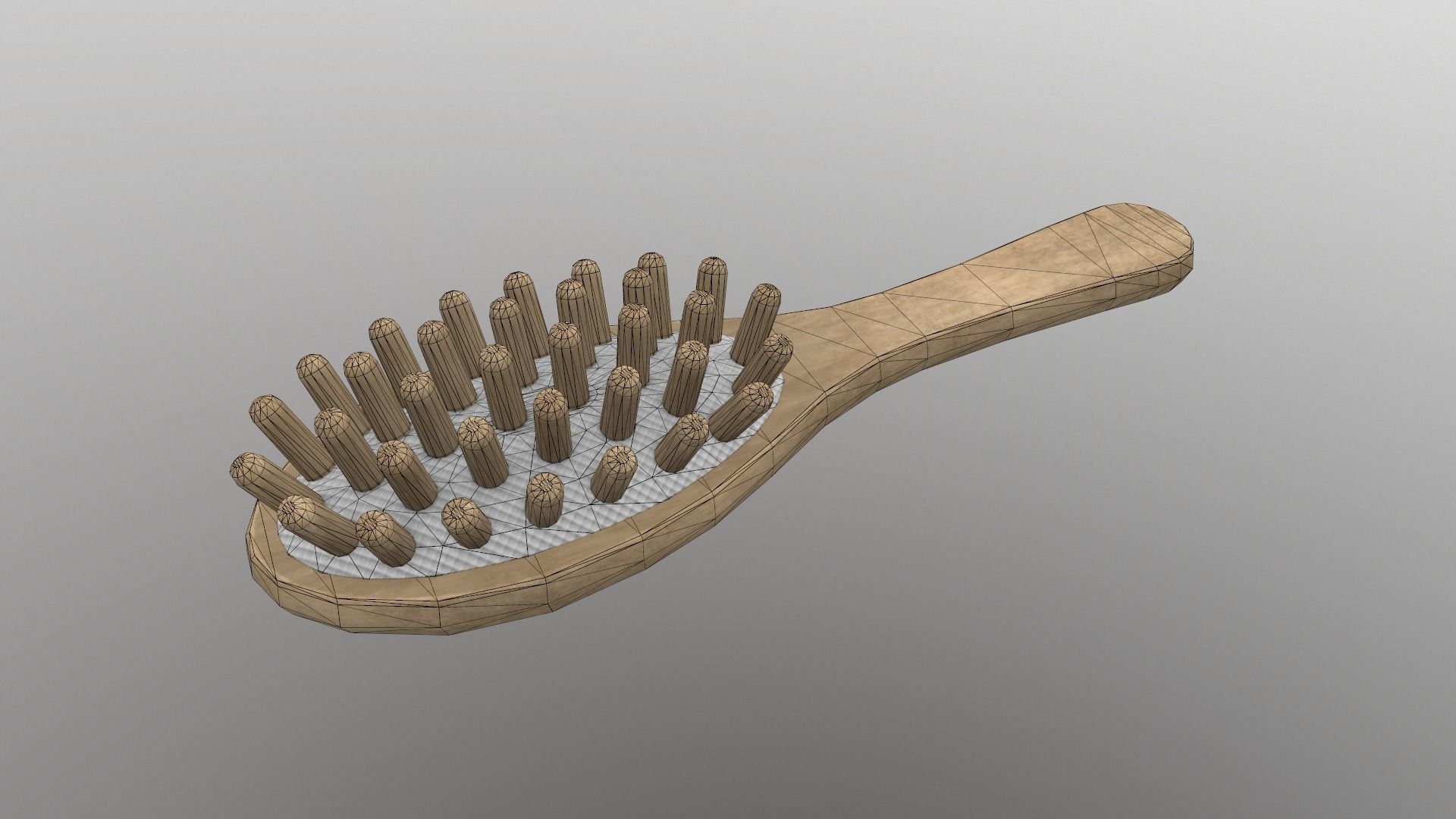 Massage Comb Low-poly 3D model_45