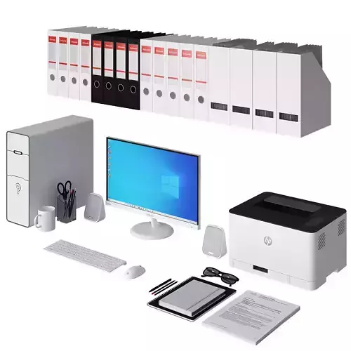 Office white PC set