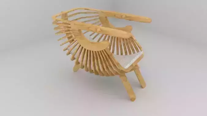 Unique design modern chair 3D model