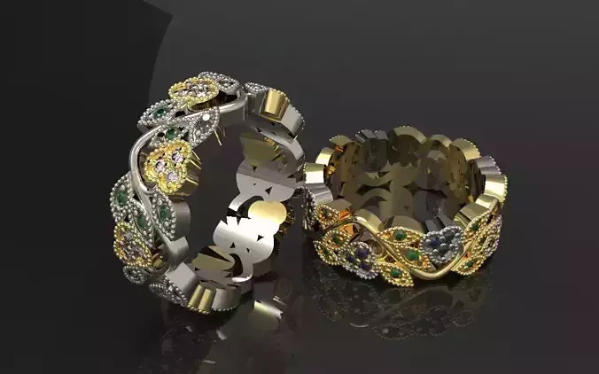 TIFFANY FLOWER RING 3D print model