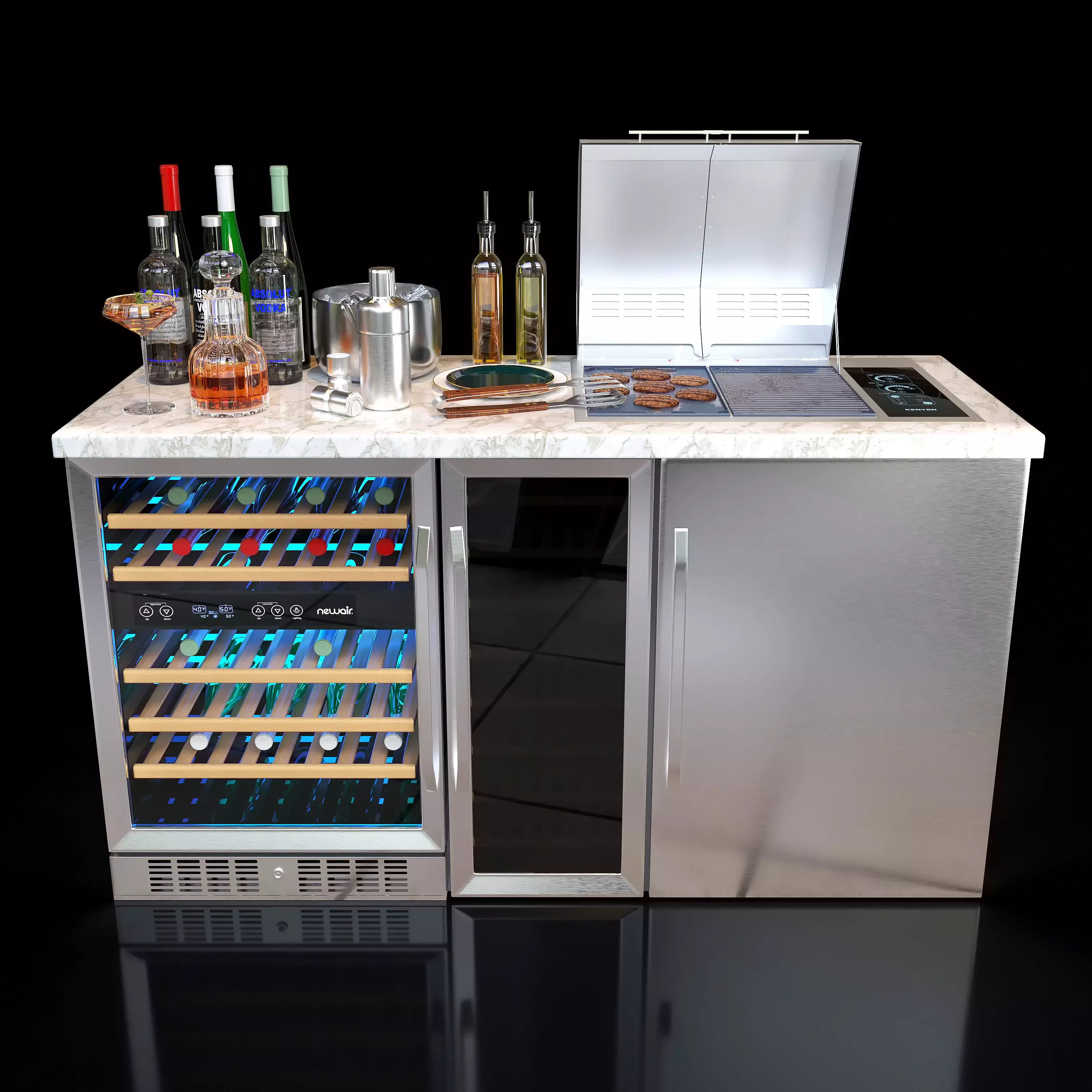 kenyon grill set 3D model_0