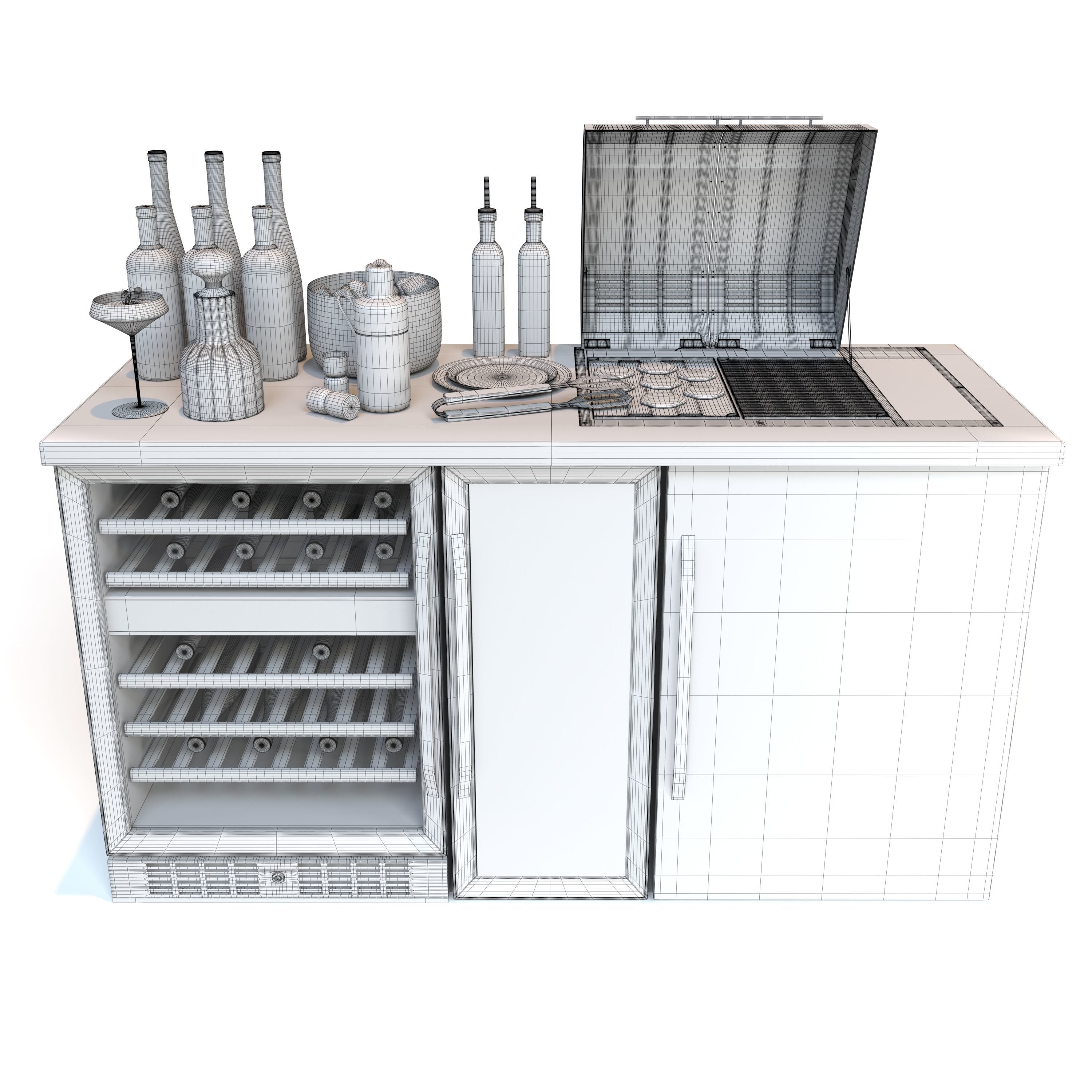 kenyon grill set 3D model_6