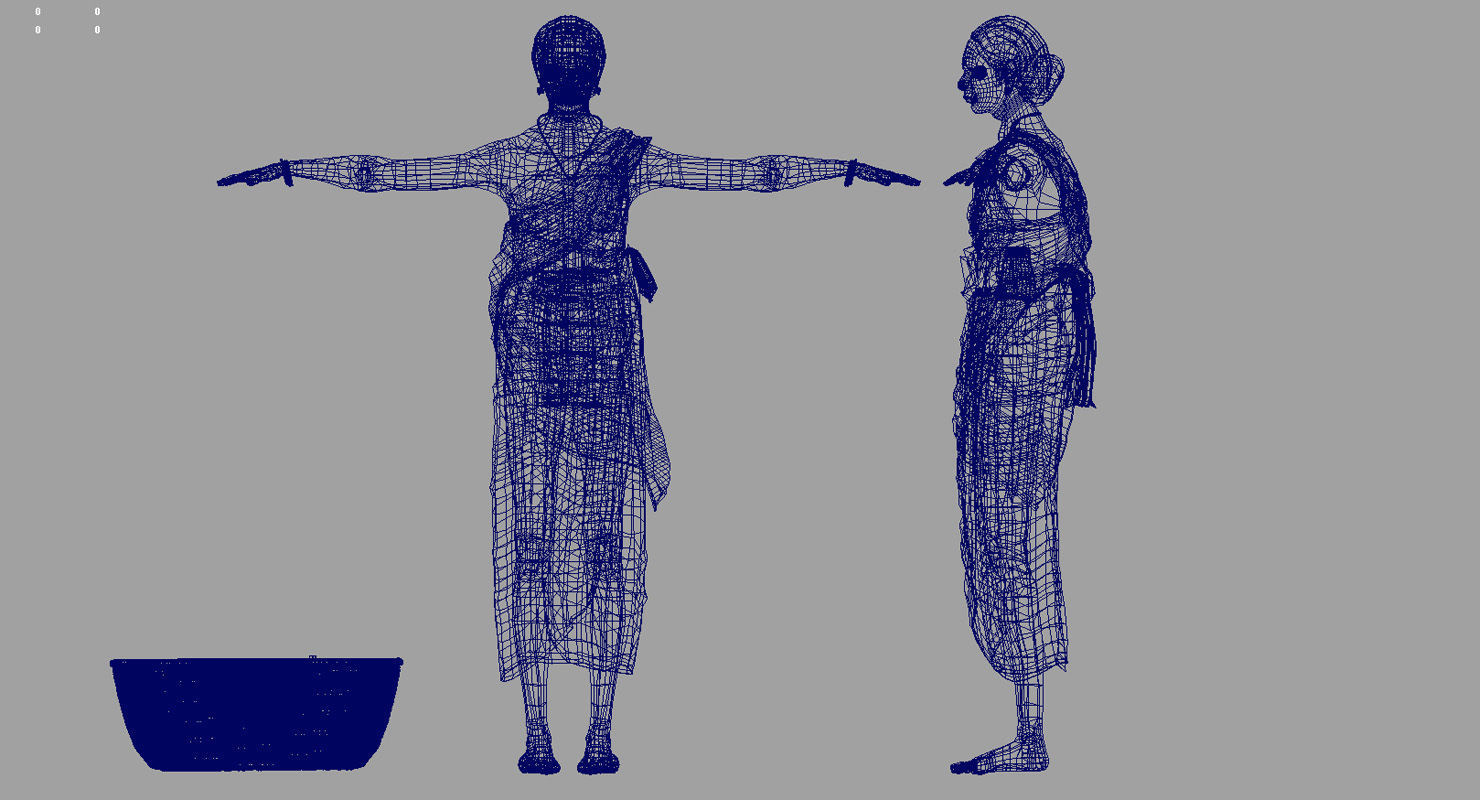 old woman 3d model 3D model_9