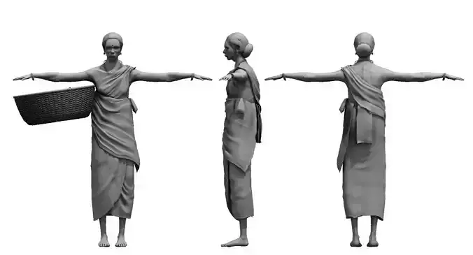 old woman 3d model 3D model