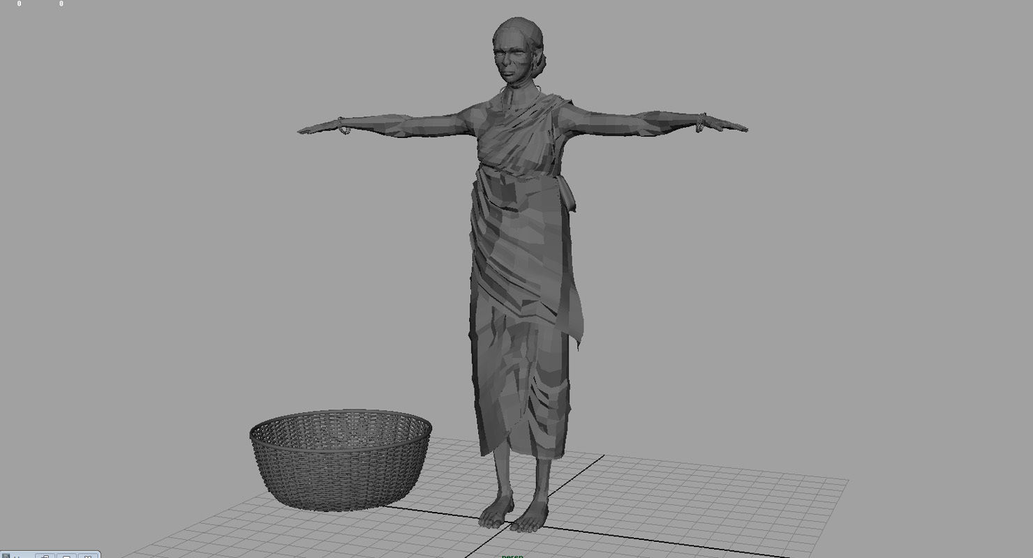 old woman 3d model 3D model_2