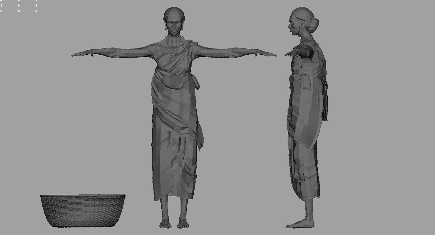 old woman 3d model 3D model_7