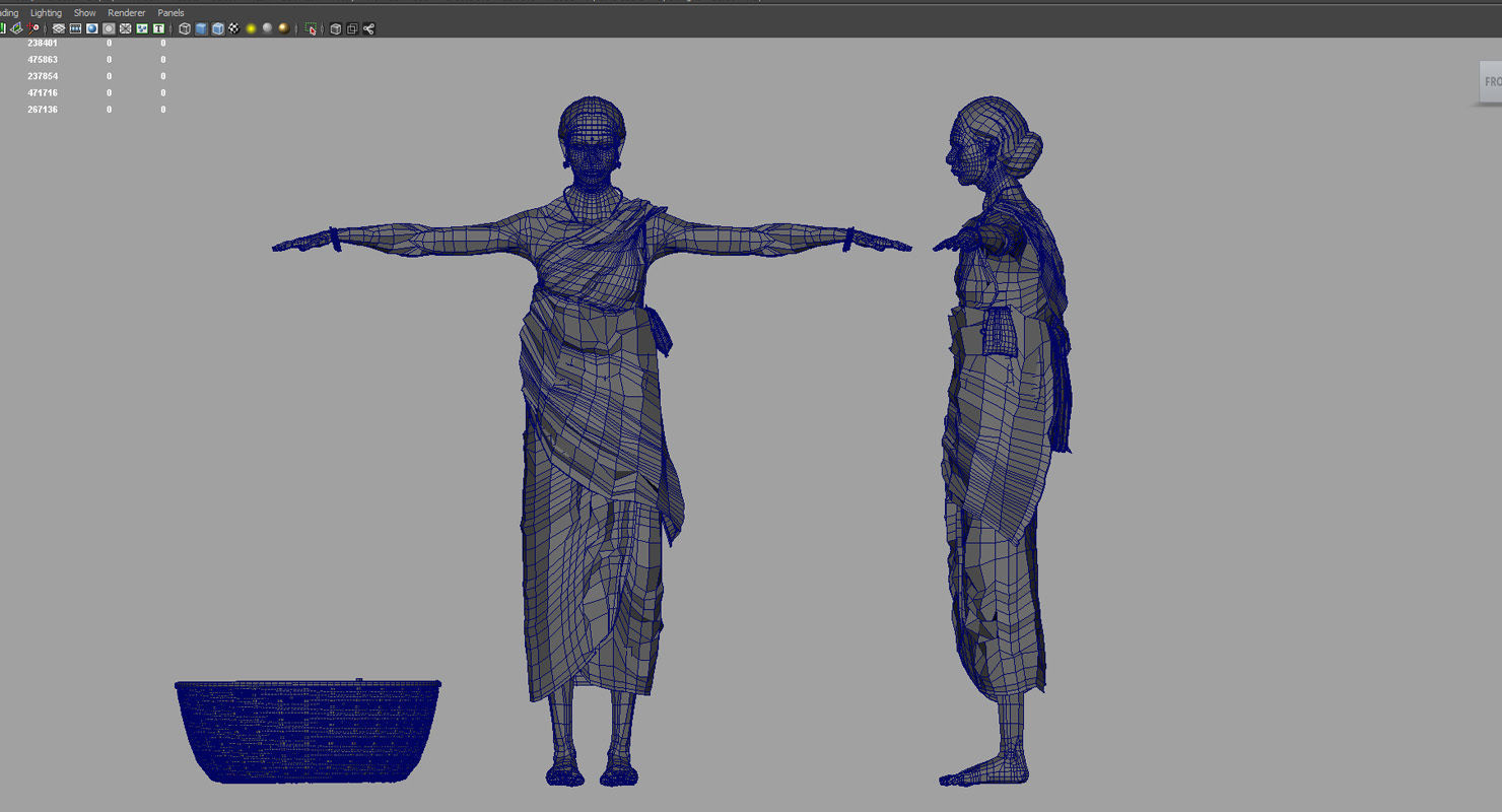 old woman 3d model 3D model_8