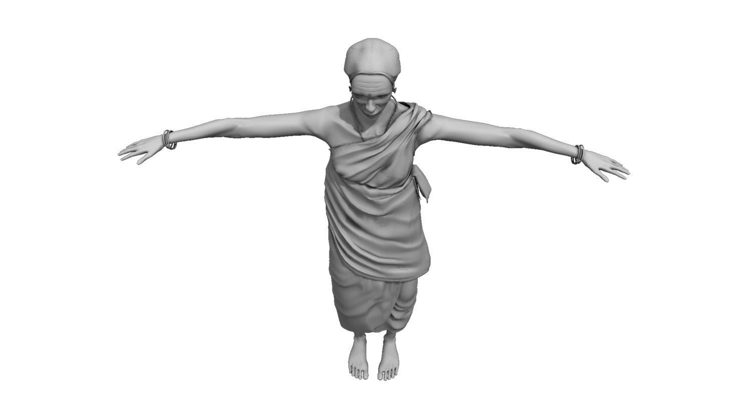 old woman 3d model 3D model_5