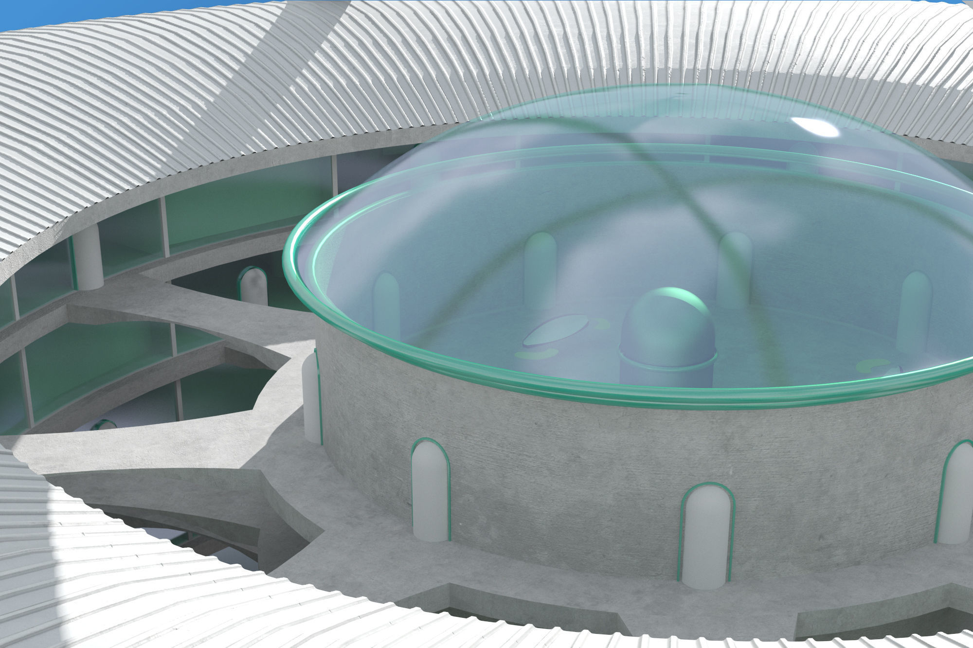 Futuristic Architecture Skyscraper 02 3D model_8