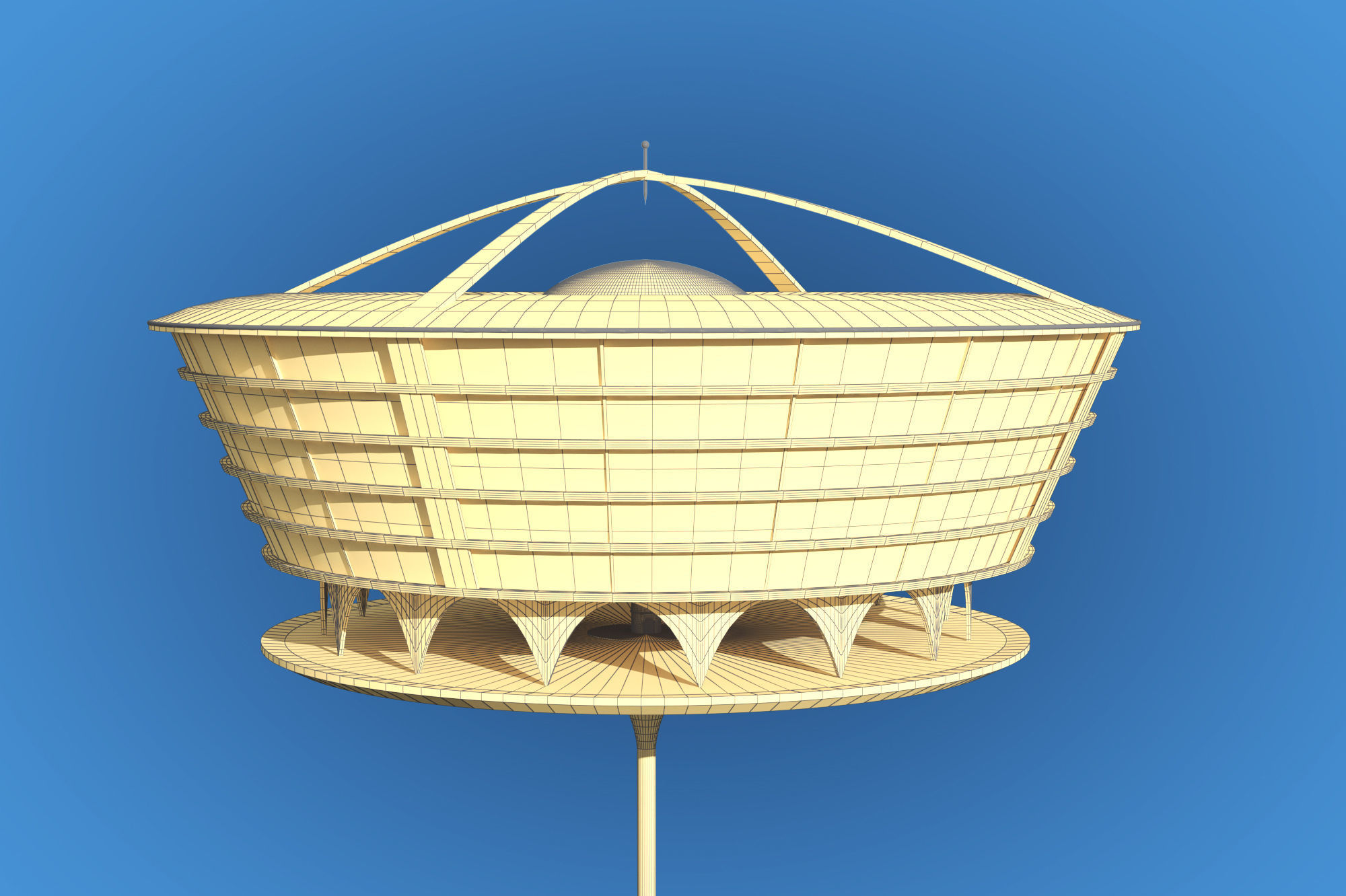 Futuristic Architecture Skyscraper 02 3D model_11