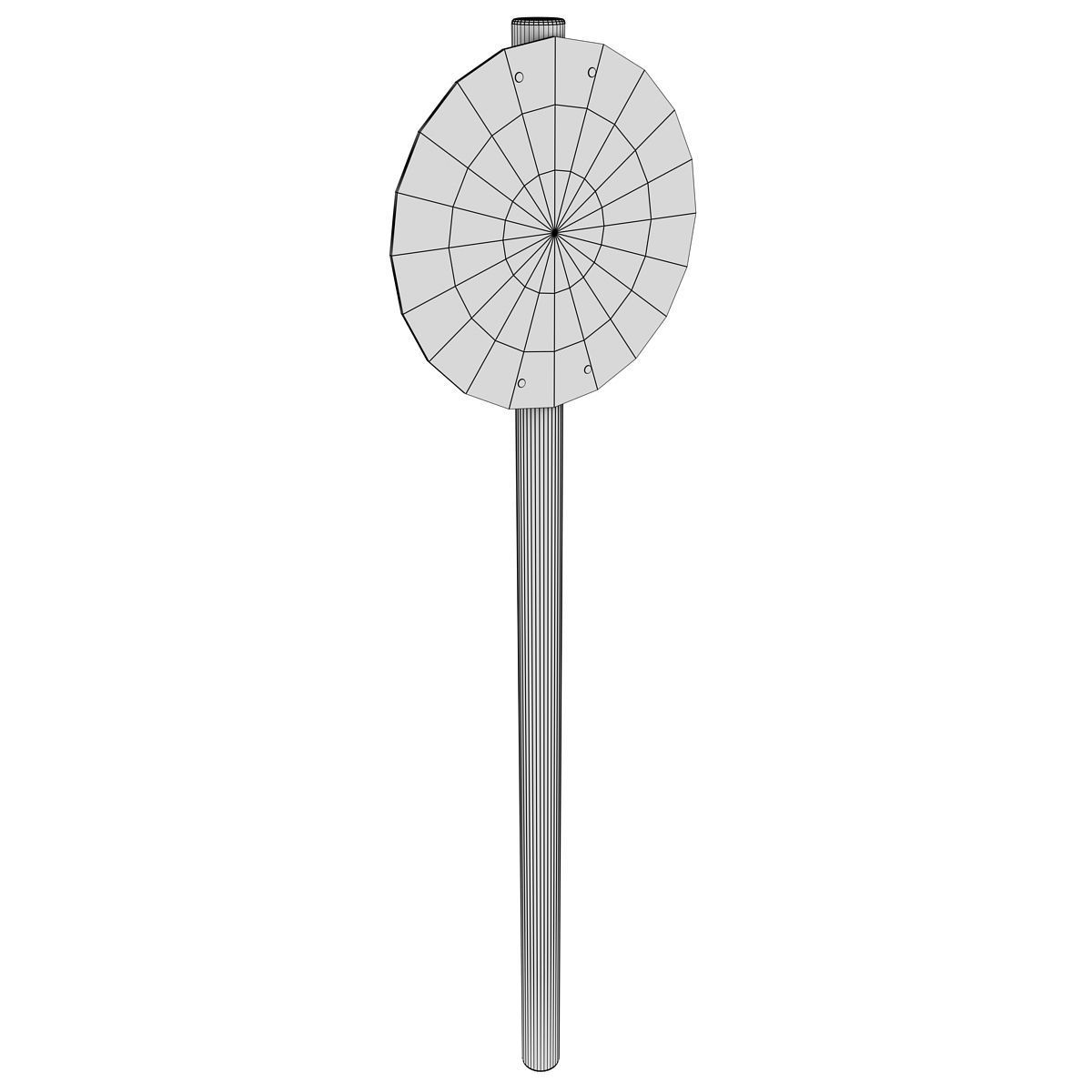 No Passing Sign 3D model_3