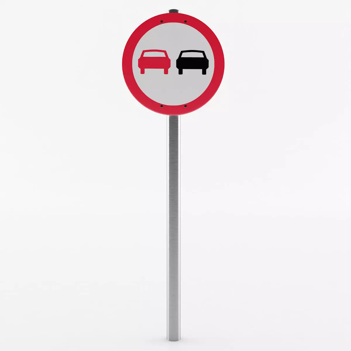 No Passing Sign 3D model_0