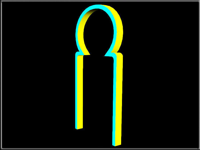 Horseshoe Arch Low-poly 3D model_4