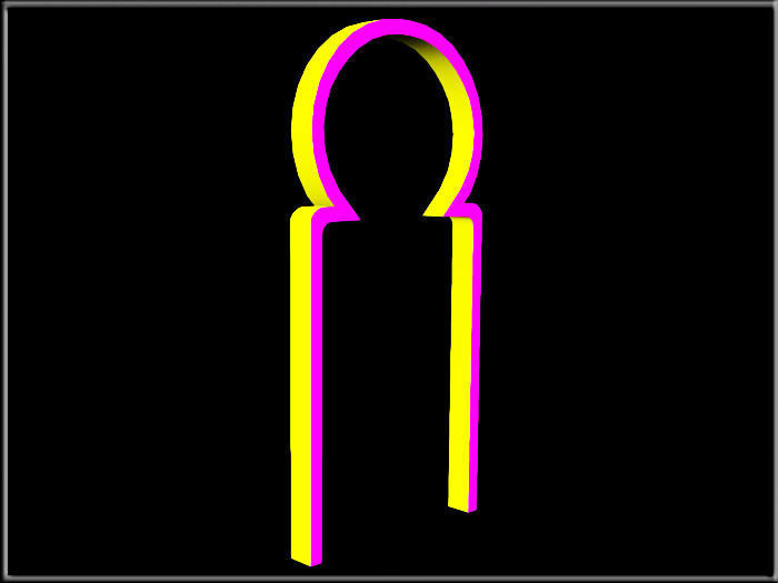 Horseshoe Arch Low-poly 3D model_3