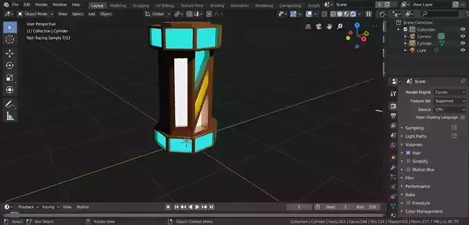 3d model of sci-fi box