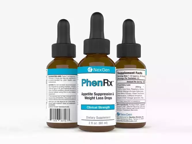 PhenRX Weight Loss Drops 3D model