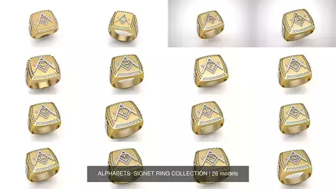 ALPHABETS  SIGNET RING COLLECTION 