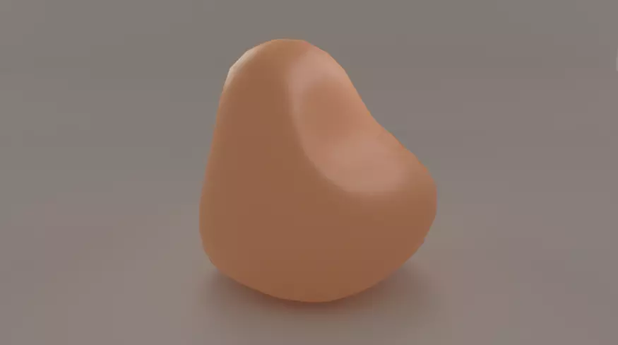 Beanbag pear Low-poly 3D model