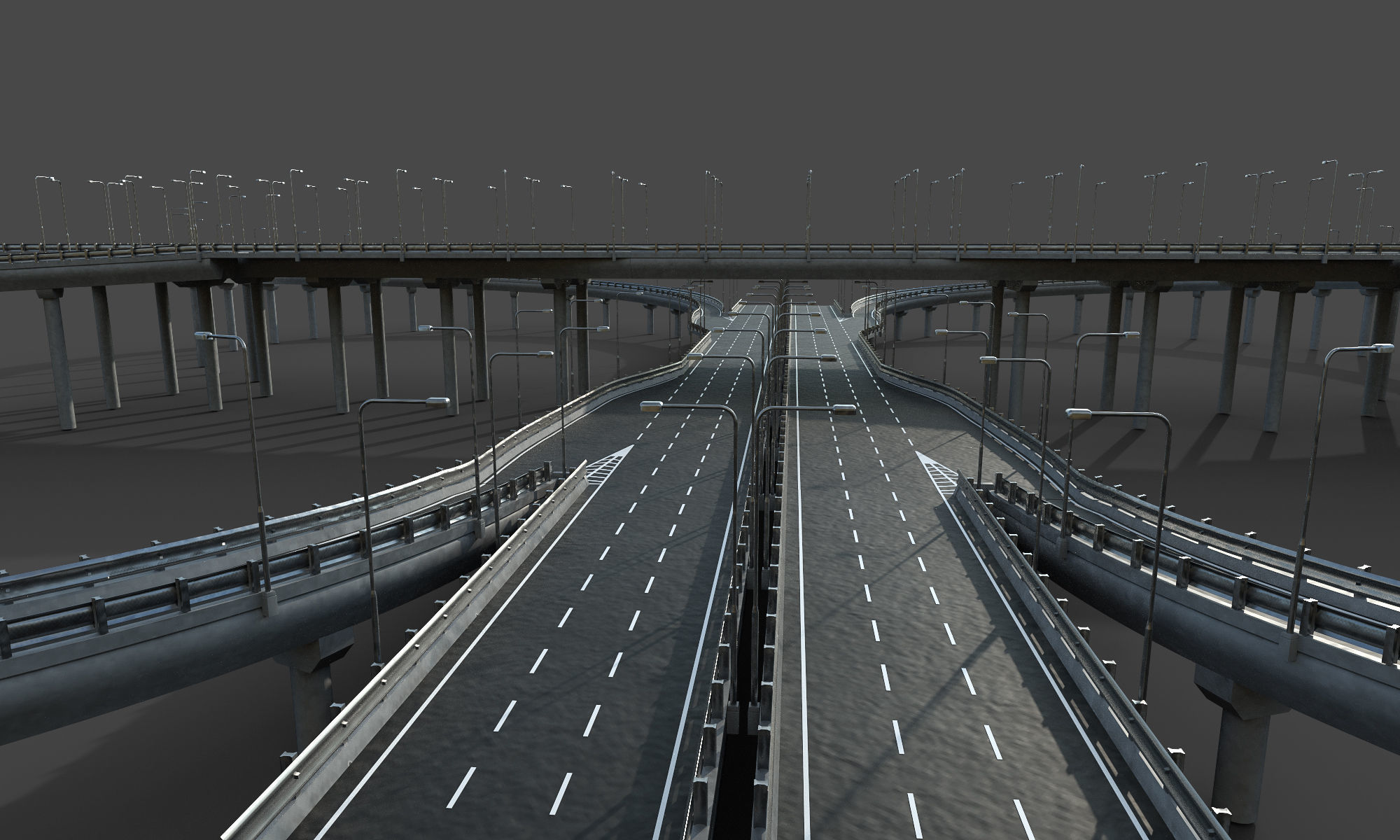 Highway Interchange 3D model_2