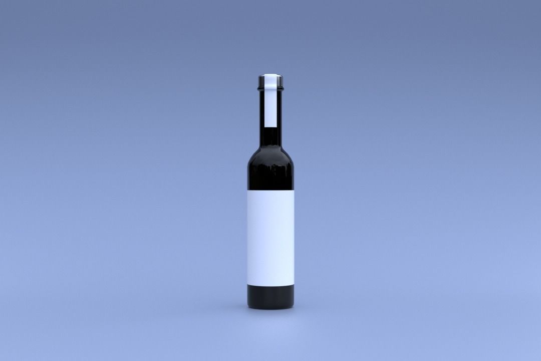 Vodka bottle 3D model_3