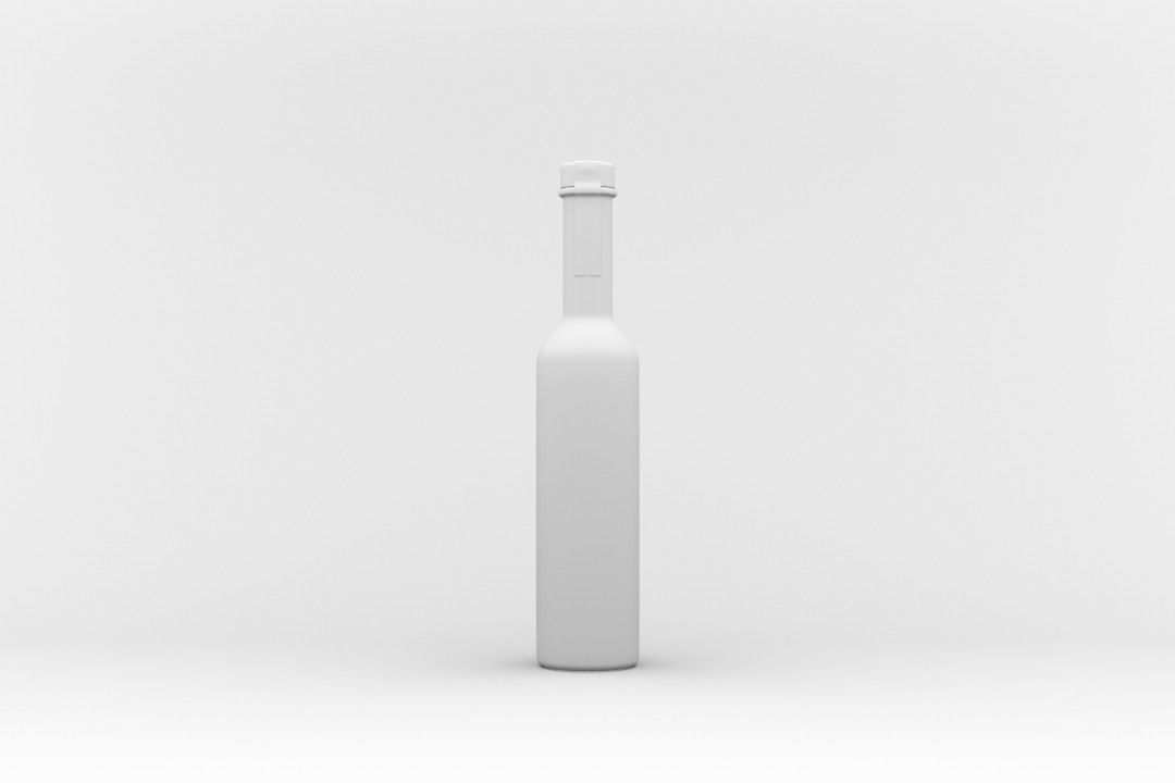 Vodka bottle 3D model_1