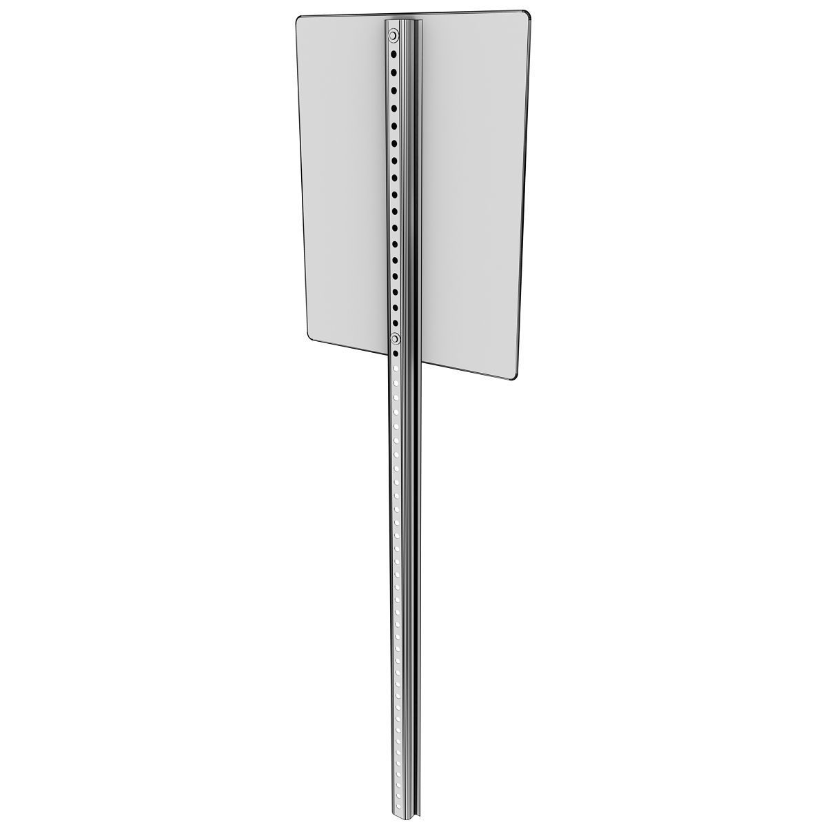 One Way Sign 3D model_5