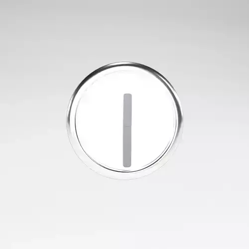 Twelve-Thirty silver circle with letter i