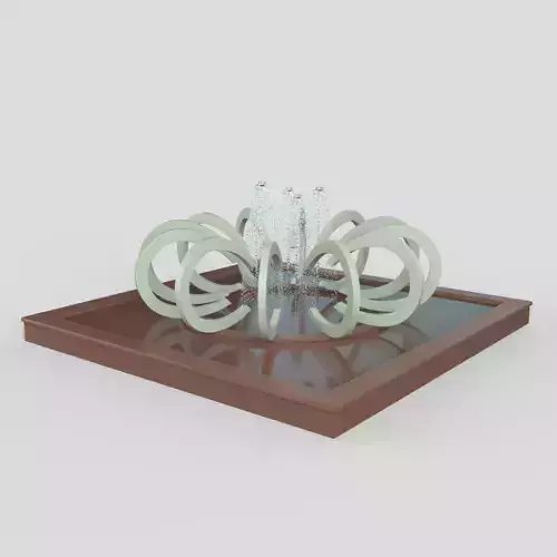 Fountain water on table 3D model