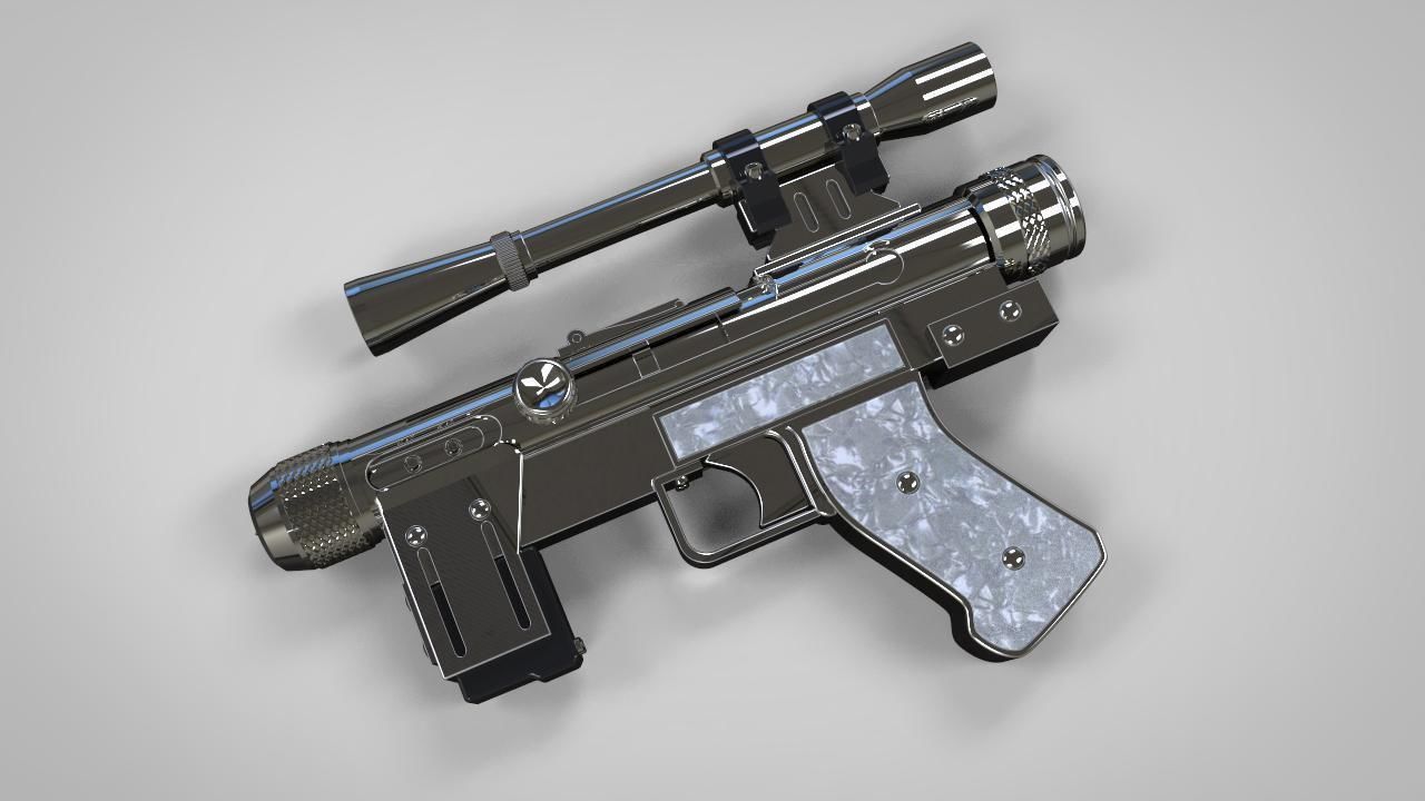 Lando Calrissian SE14R Blaster 3D print model_9