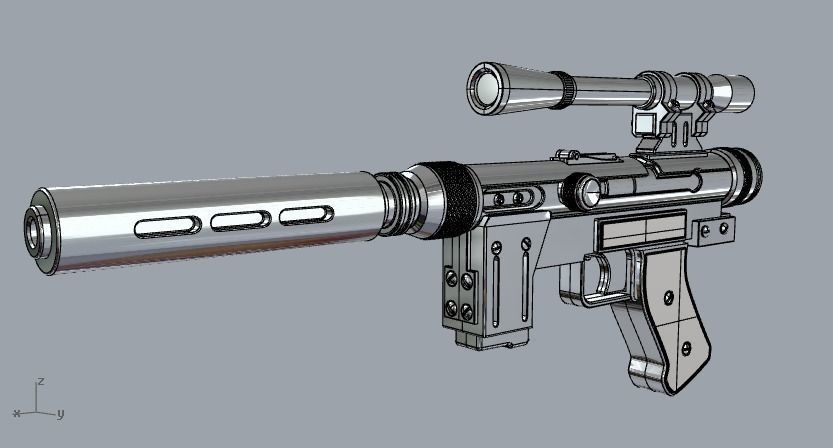 Lando Calrissian SE14R Blaster 3D print model_11