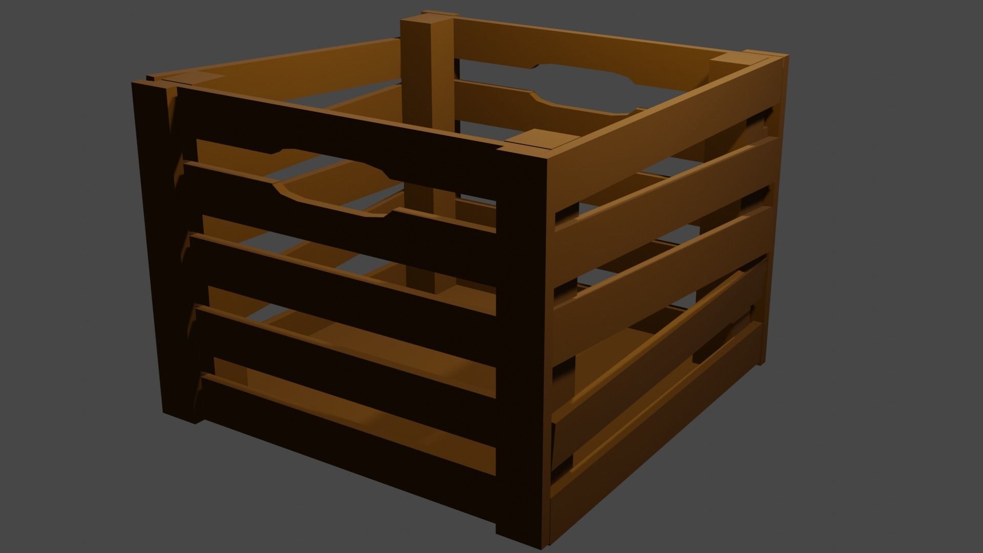 LowPoly Crate wooden Free low-poly 3D model_1