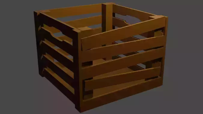 LowPoly Crate wooden